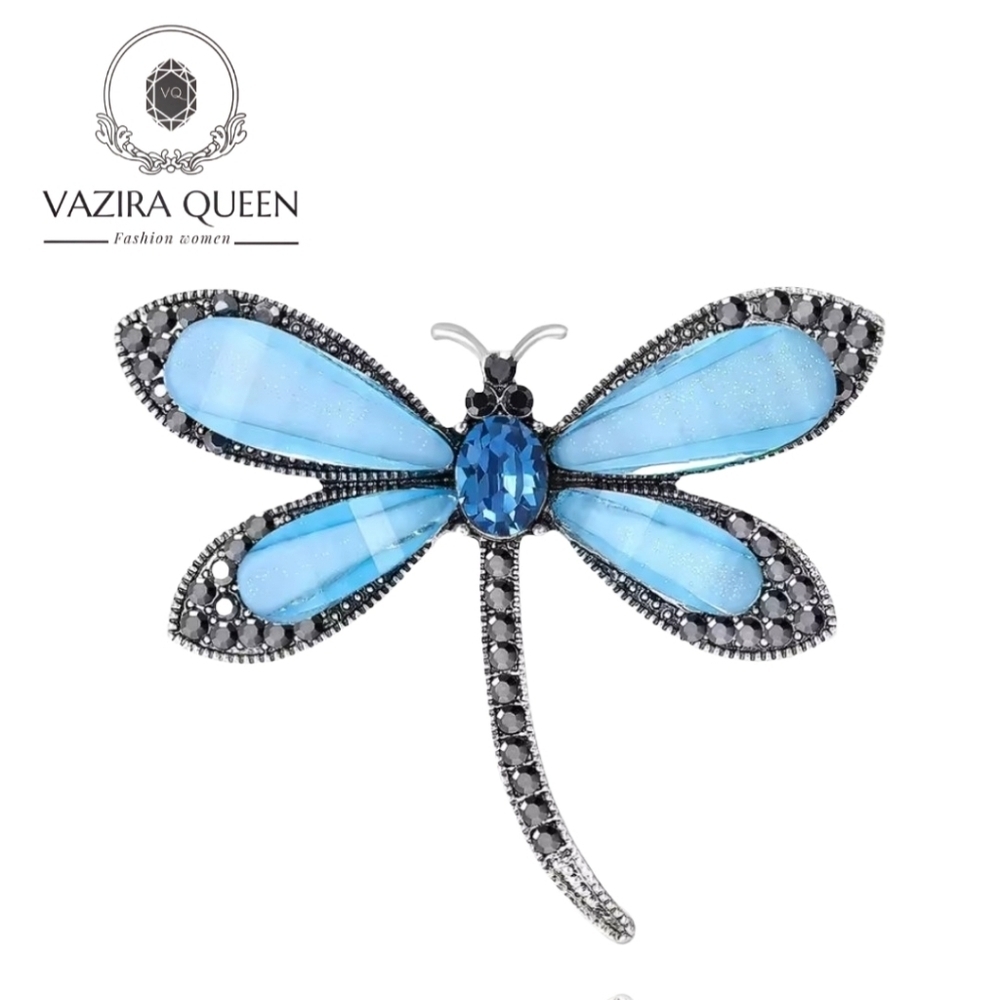 VQ Rhinestones Dragonfly Brooch